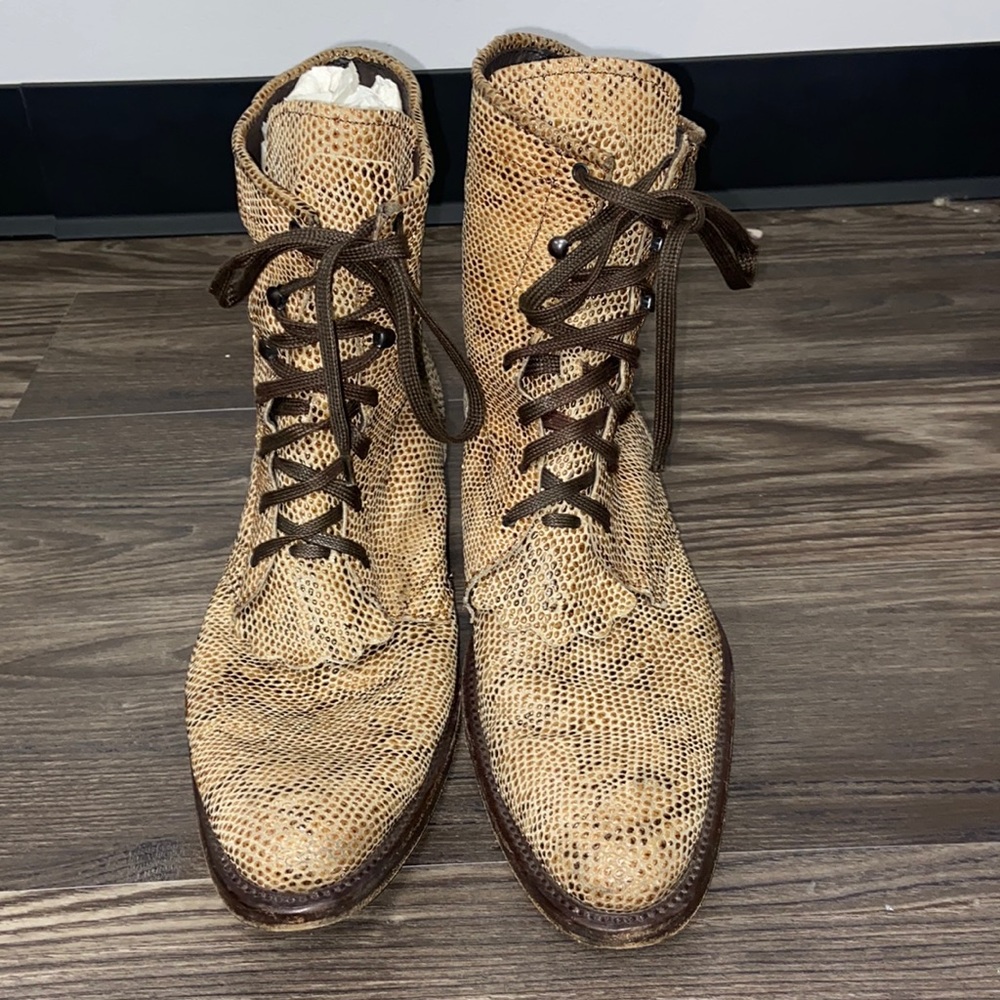 Fendi snake skin boots